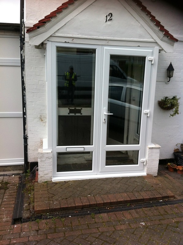uPVC French doors fitted as front entrance in Marlow